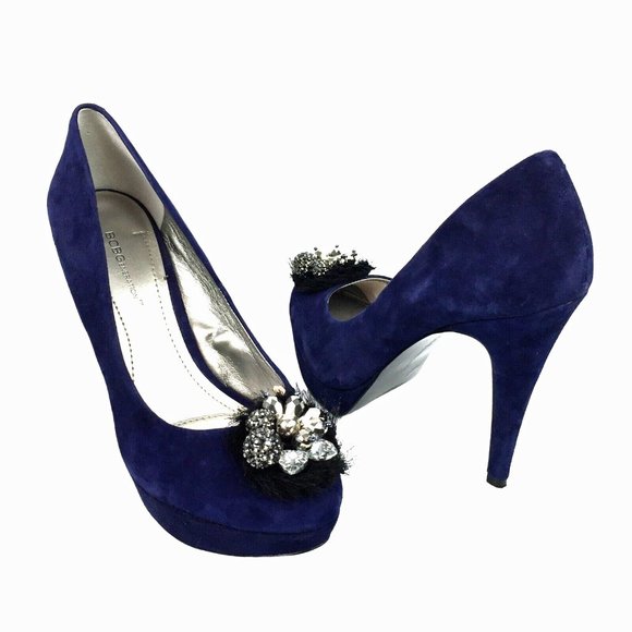BCBGeneration Scottie Suede Embellished Vamp Platform Stilettos - Picture 4 of 8